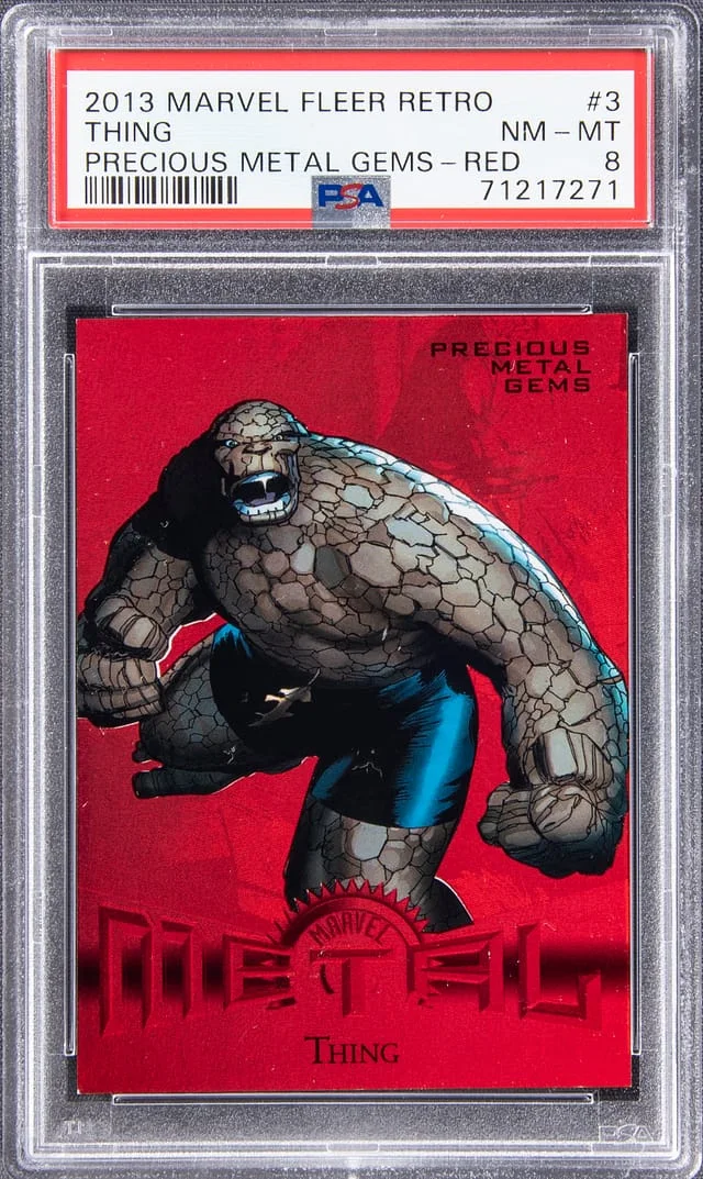 2013 Marvel Fleer Retro Precious Metal Gems Red Thing #3 card image