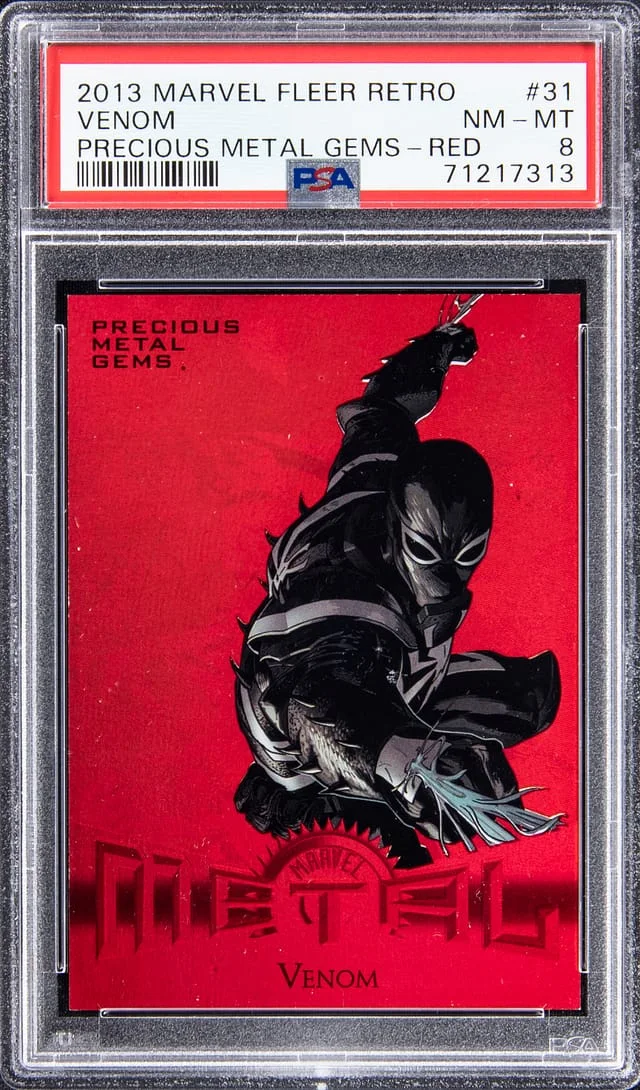 2013 Marvel Fleer Retro Precious Metal Gems Red Venom #31 card image