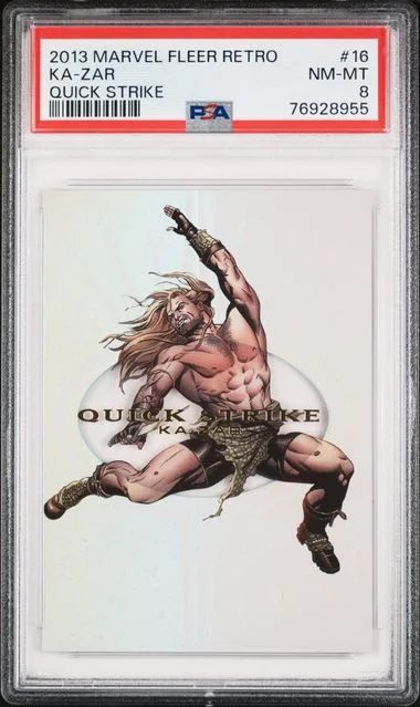2013 Marvel Fleer Retro Quick Strike Ka-Zar #16 card image