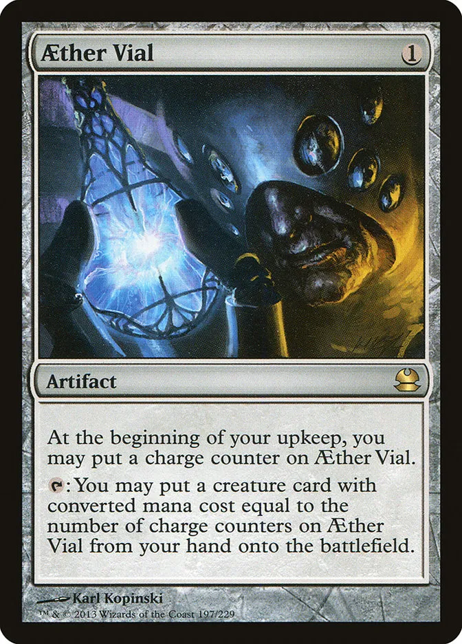 2013 Modern Masters Aether Vial rare #197 unlisted card image