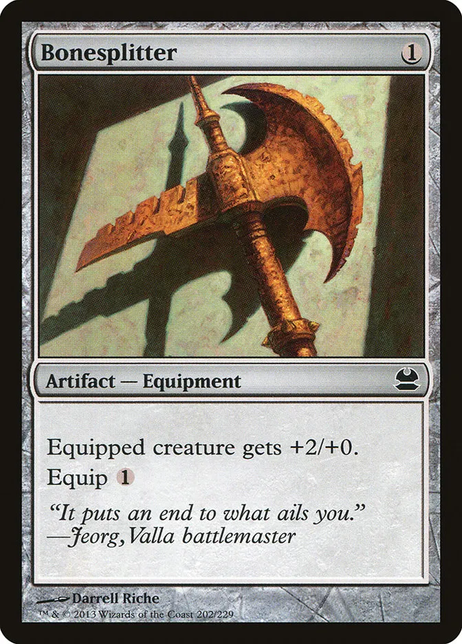2013 Modern Masters Bonesplitter common #202 unlisted card image