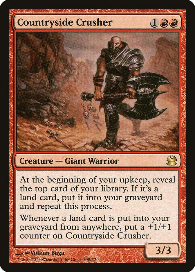 2013 Modern Masters Countryside Crusher rare #108 unlisted card image