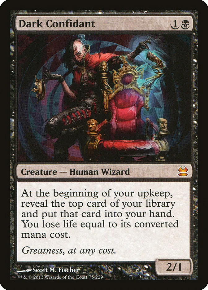 2013 Modern Masters Dark Confidant mythic #75 unlisted card image