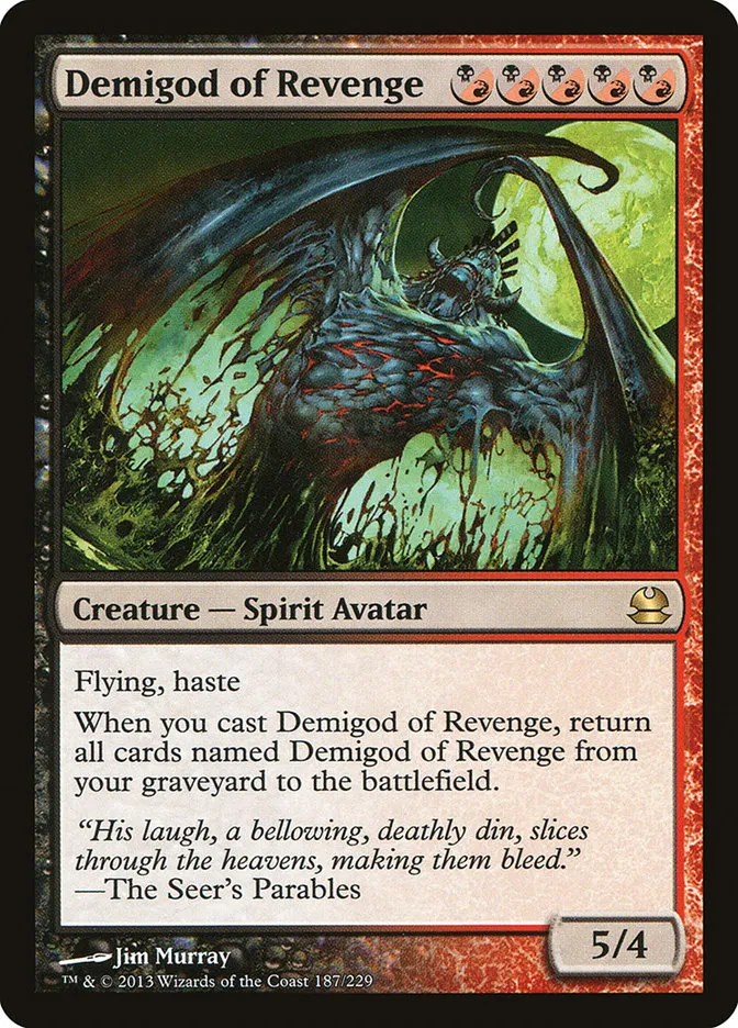 2013 Modern Masters Demigod of Revenge rare #187 unlisted card image