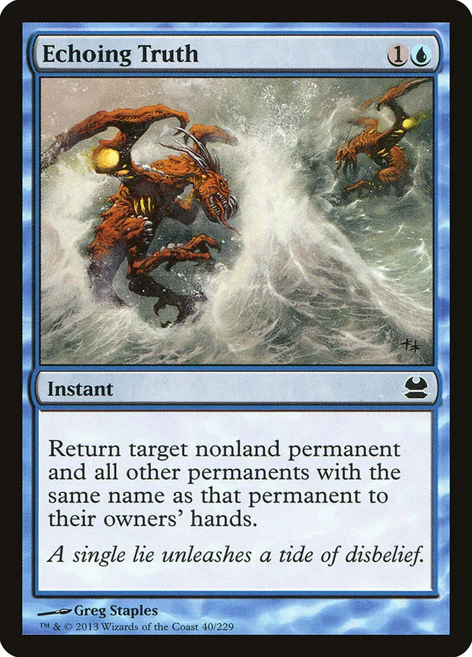 2013 Modern Masters Echoing Truth common #40 unlisted card image