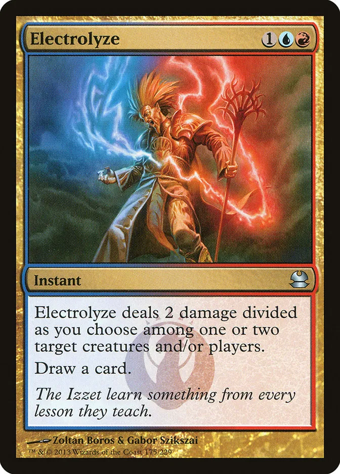 2013 Modern Masters Electrolyze uncommon #175 unlisted card image