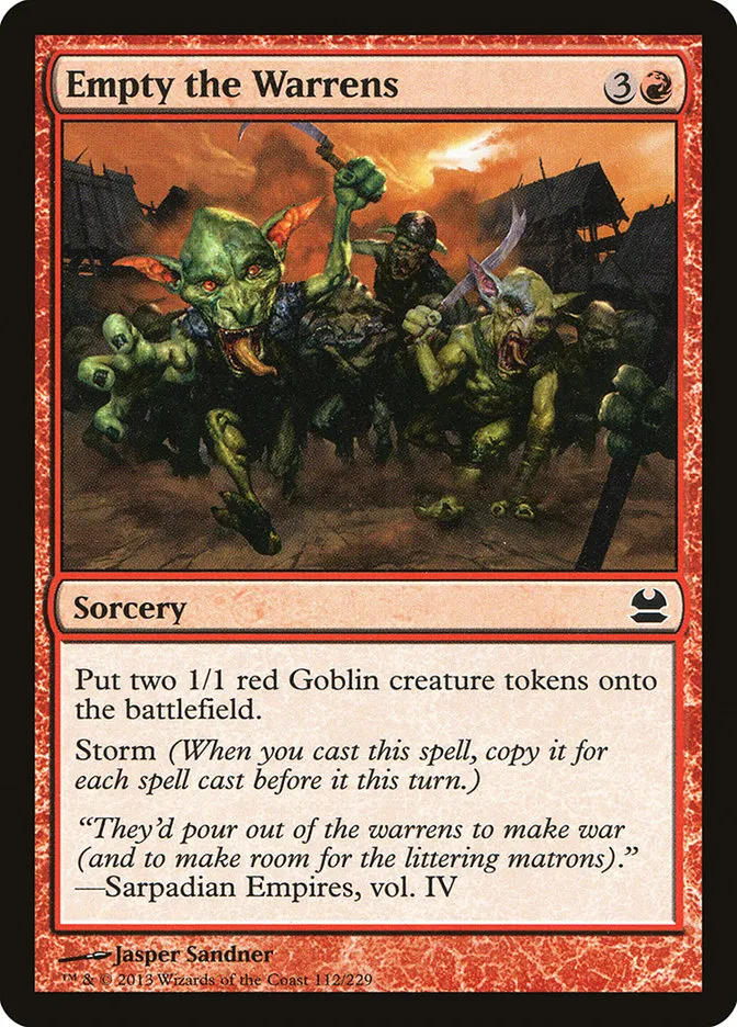 2013 Modern Masters Empty the Warrens common #112 unlisted card image