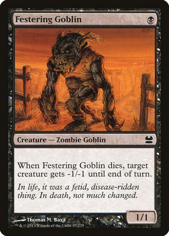 2013 Modern Masters Festering Goblin common #87 unlisted card image