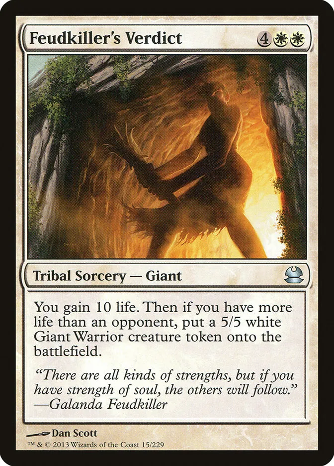 2013 Modern Masters Feudkiller's Verdict uncommon #15 unlisted card image