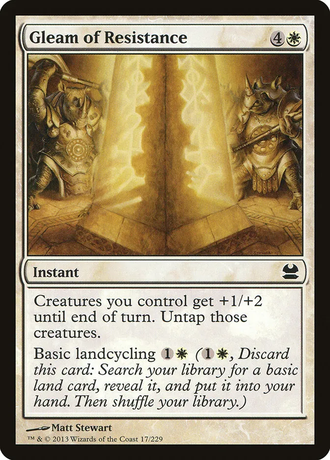2013 Modern Masters Gleam of Resistance common #17 unlisted card image