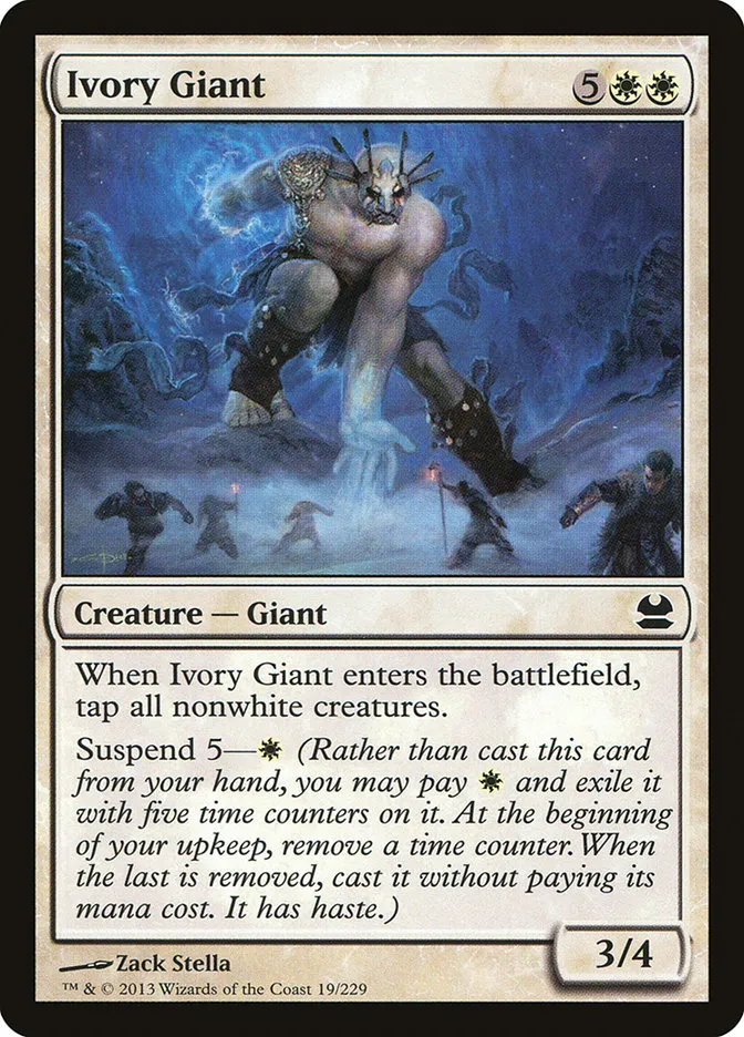 2013 Modern Masters Ivory Giant common #19 unlisted card image
