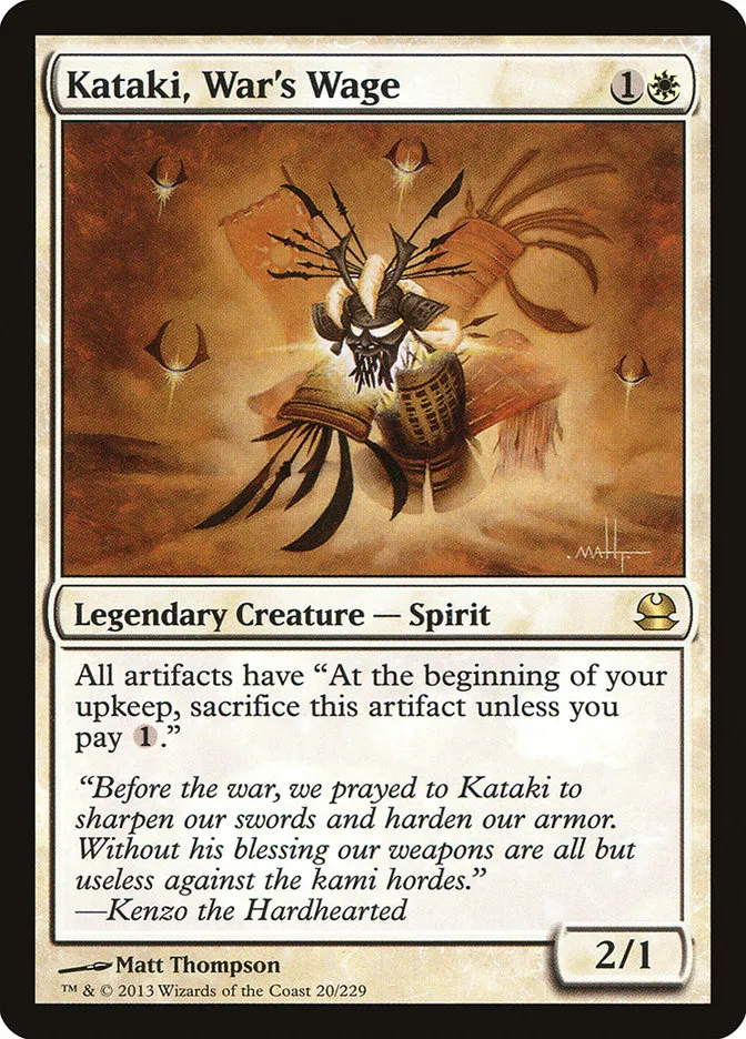 2013 Modern Masters Kataki, War's Wage rare #20 unlisted card image