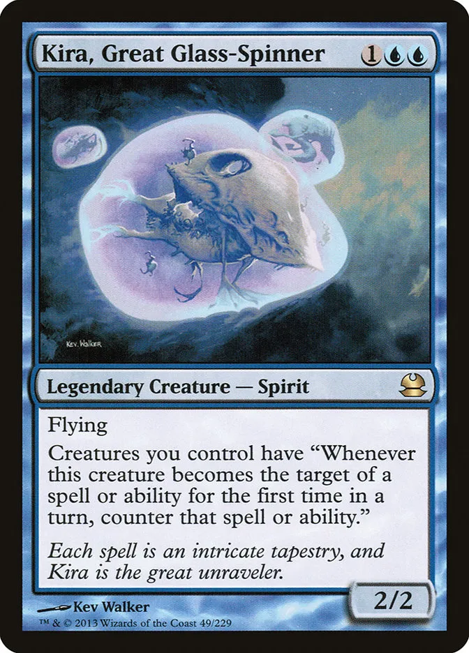 2013 Modern Masters Kira, Great Glass-Spinner rare #49 unlisted card image