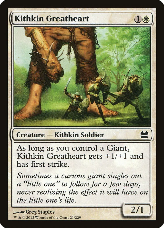2013 Modern Masters Kithkin Greatheart common #21 unlisted card image