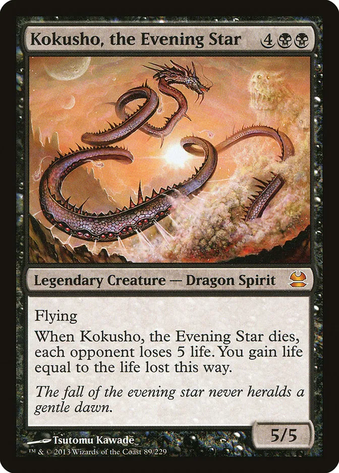 2013 Modern Masters Kokusho, the Evening Star mythic #89 unlisted card image