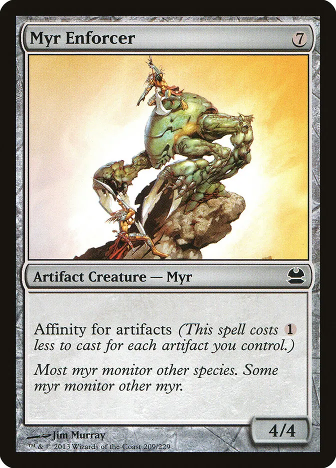 2013 Modern Masters Myr Enforcer common #209 unlisted card image