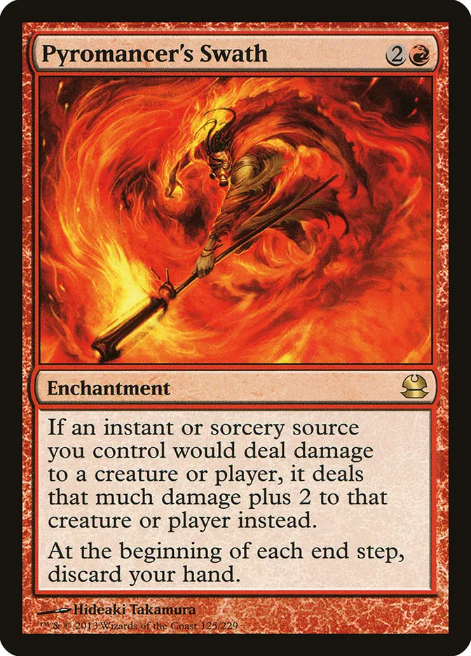 2013 Modern Masters Pyromancer's Swath rare #125 unlisted card image