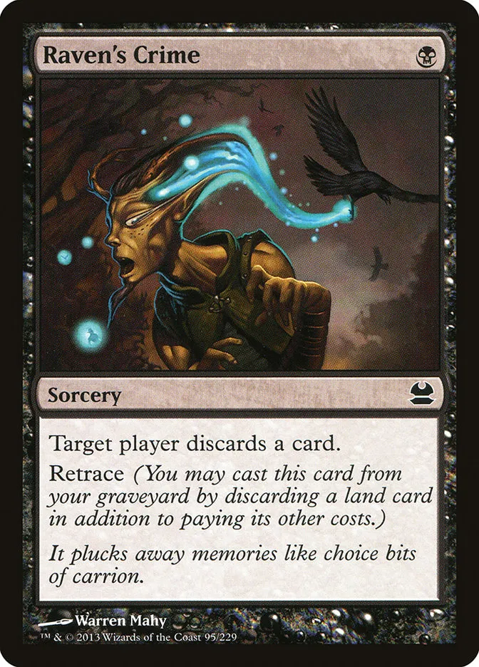 2013 Modern Masters Raven's Crime common #95 unlisted card image