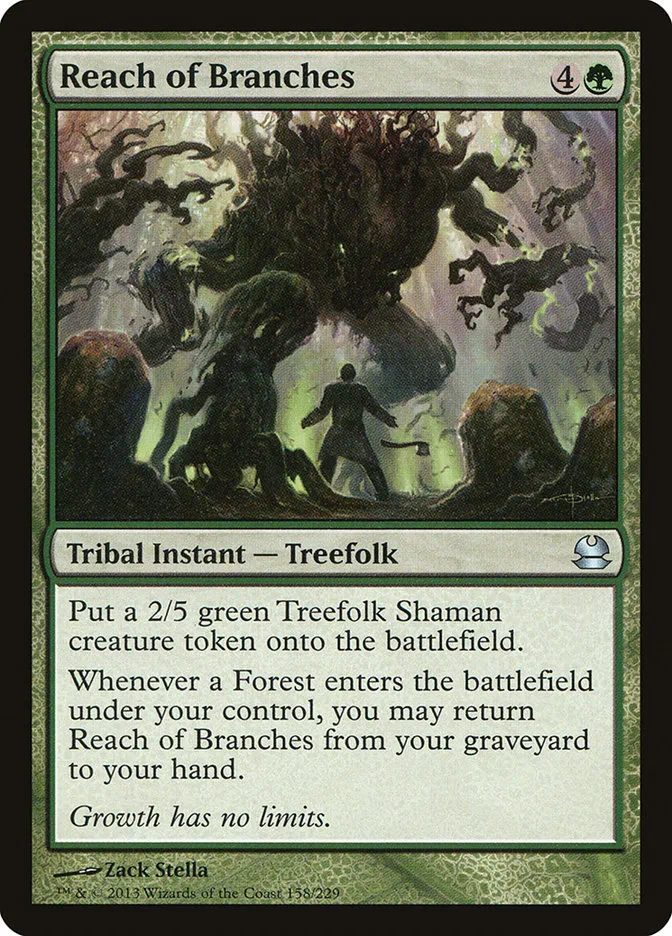 2013 Modern Masters Reach of Branches uncommon #158 unlisted card image