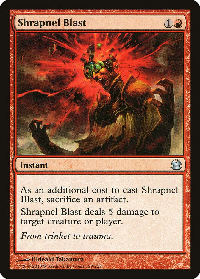 2013 Modern Masters Shrapnel Blast uncommon #129 unlisted card image