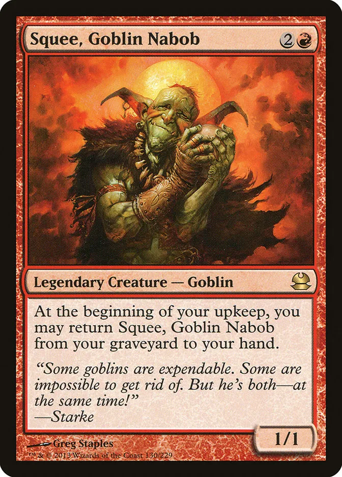 2013 Modern Masters Squee, Goblin Nabob rare #130 unlisted card image