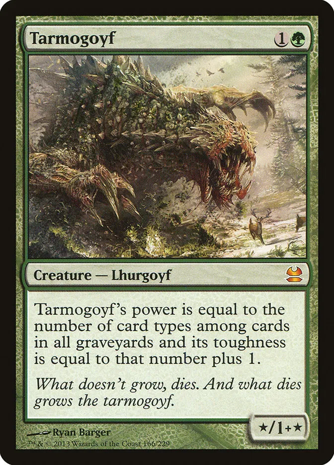 2013 Modern Masters Tarmogoyf mythic #166 unlisted card image