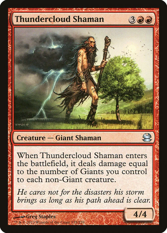 2013 Modern Masters Thundercloud Shaman uncommon #135 unlisted card image