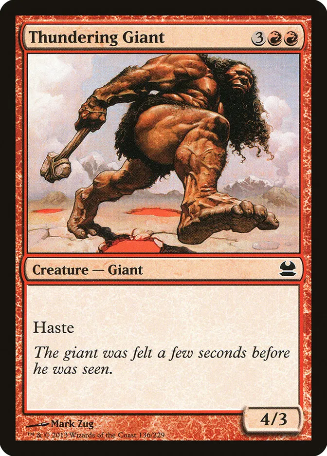 2013 Modern Masters Thundering Giant common #136 unlisted card image