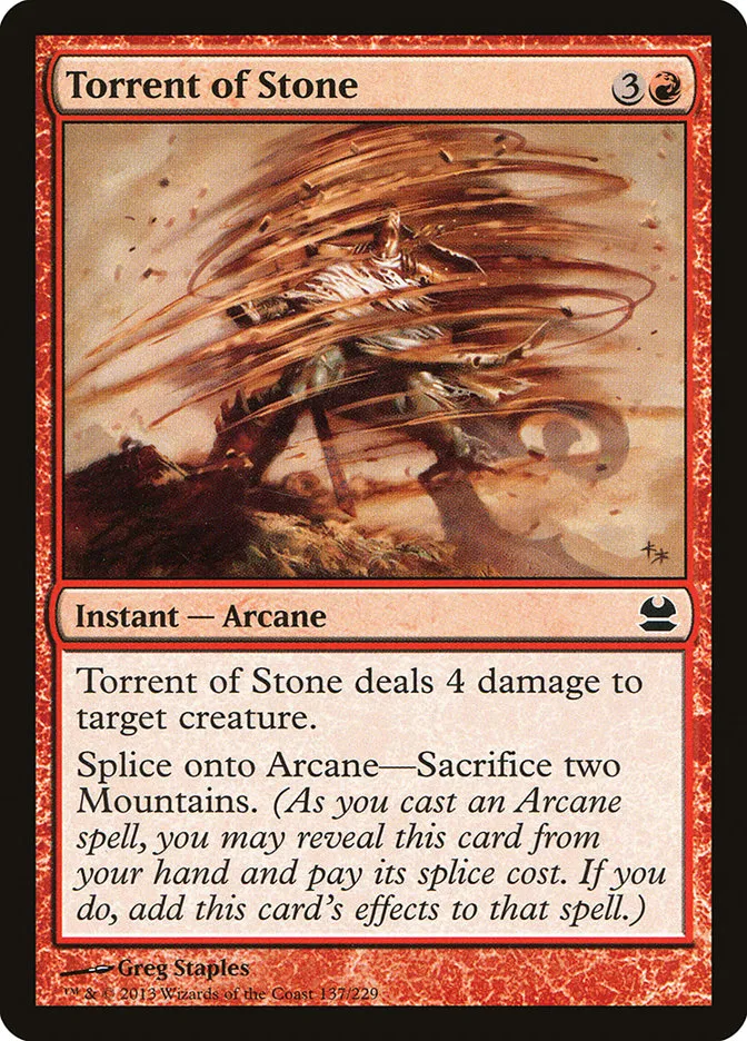 2013 Modern Masters Torrent of Stone common #137 unlisted card image