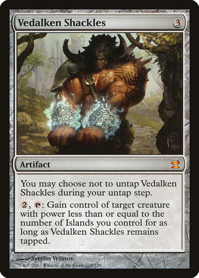 2013 Modern Masters Vedalken Shackles mythic #218 unlisted card image