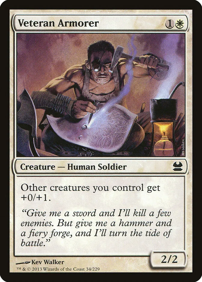 2013 Modern Masters Veteran Armorer common #34 unlisted card image