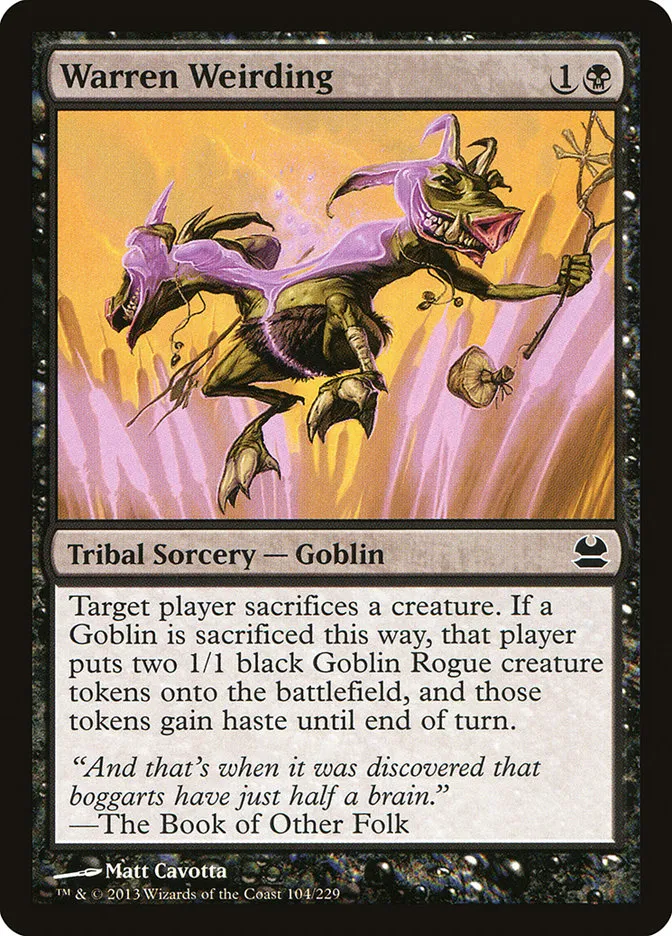 2013 Modern Masters Warren Weirding common #104 unlisted card image