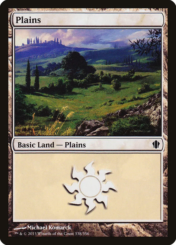 2013 Commander 2013 Plains common #338 common card image