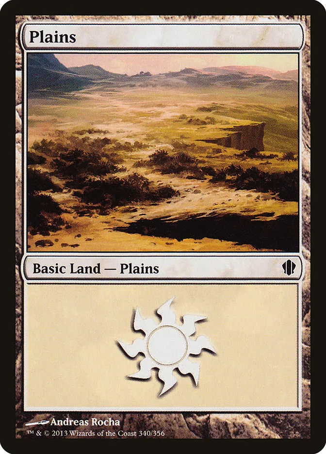 2013 Commander 2013 Plains common #340 common card image