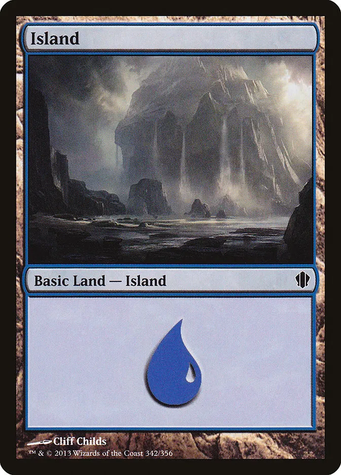 2013 Commander 2013 Island common #342 common card image