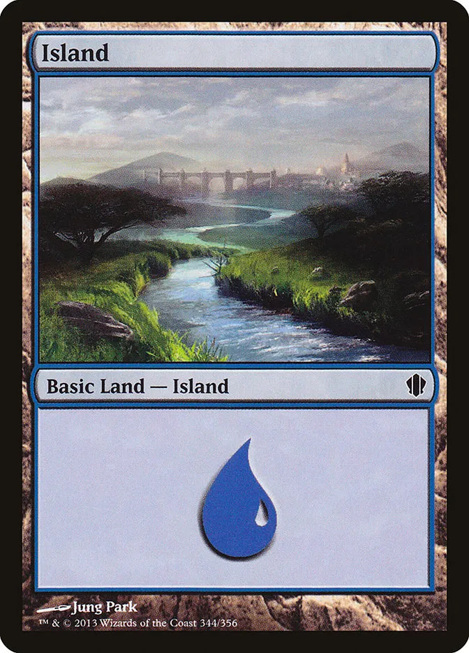 2013 Commander 2013 Island common #344 common card image