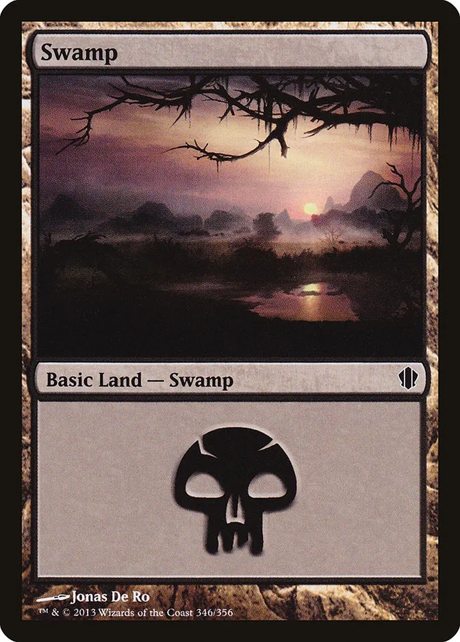 2013 Commander 2013 Swamp common #346 common card image