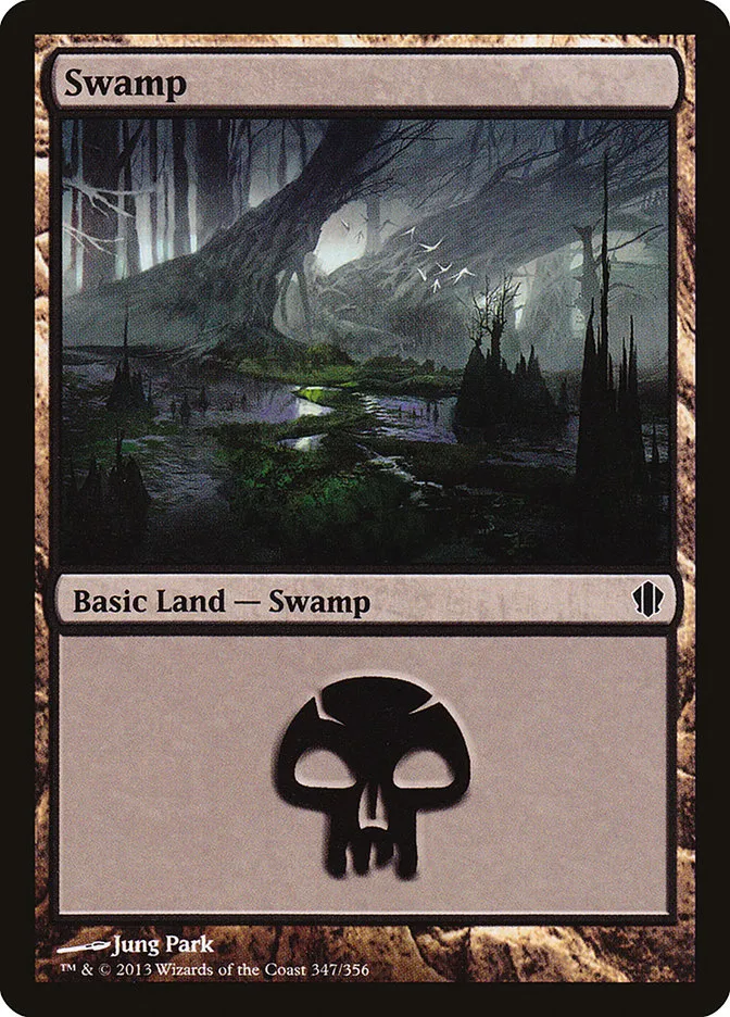 2013 Commander 2013 Swamp common #347 common card image