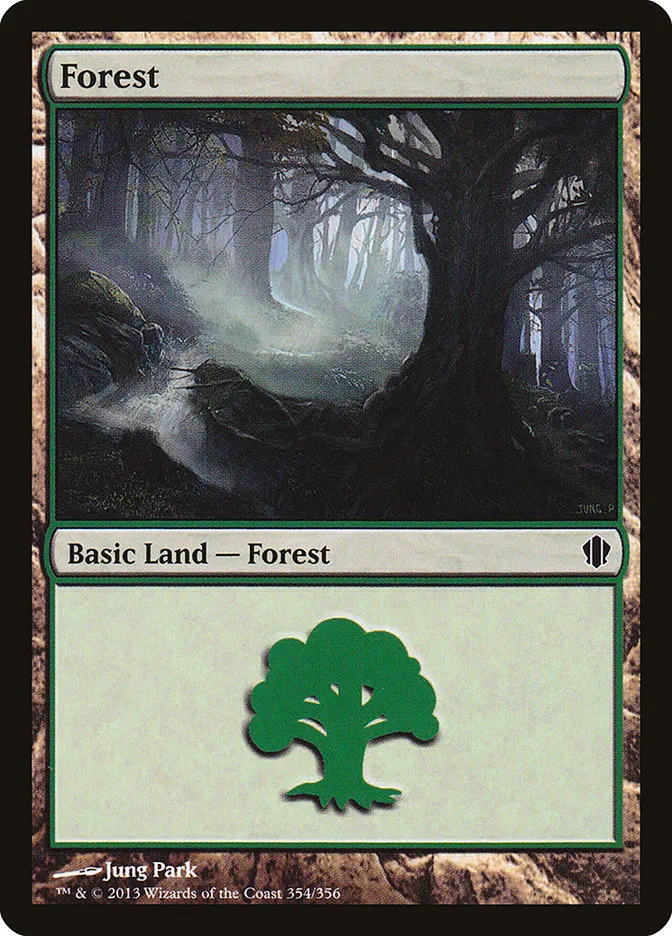 2013 Commander 2013 Forest common #354 common card image