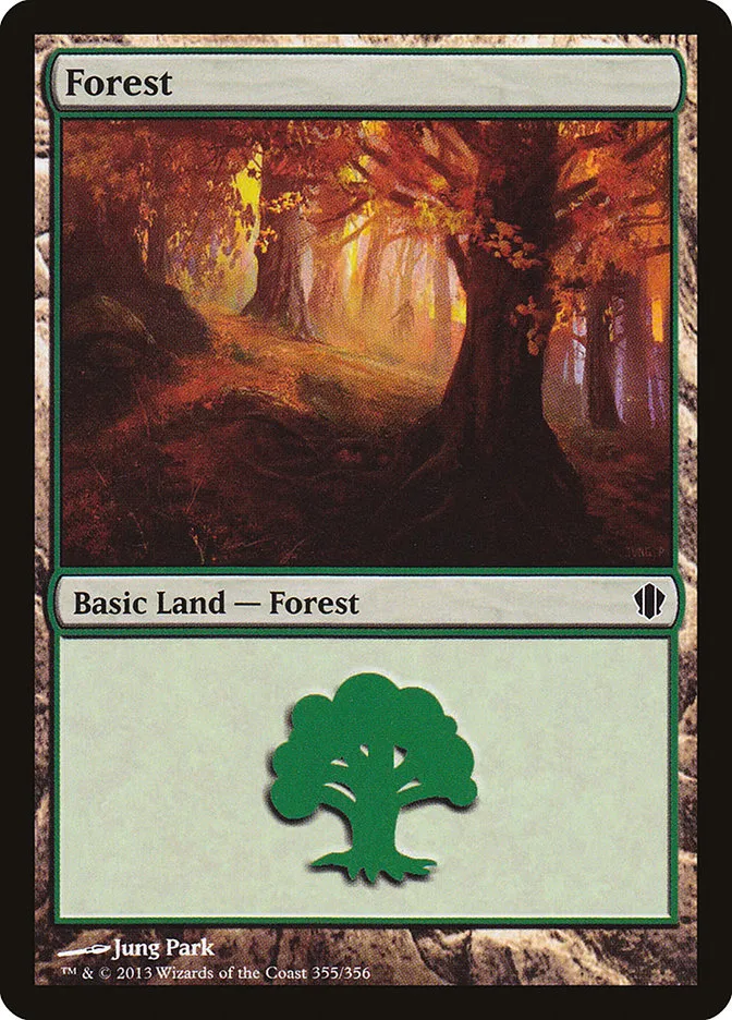 2013 Commander 2013 Forest common #355 common card image