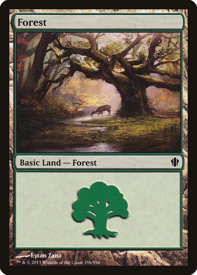2013 Commander 2013 Forest common #356 common card image