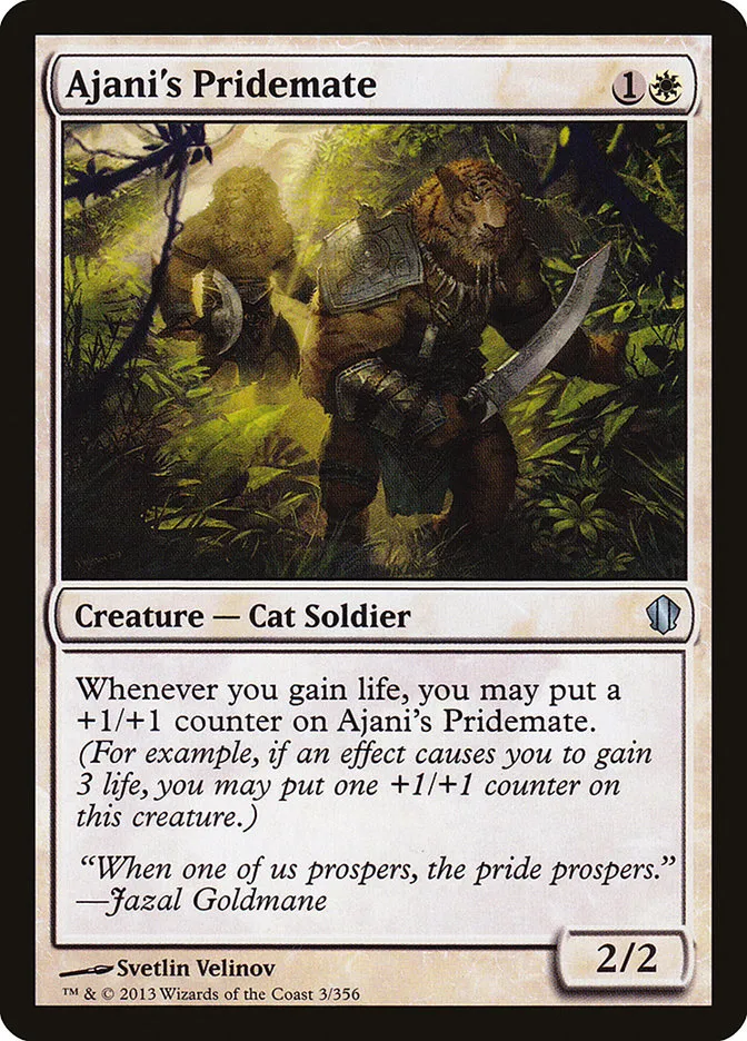 2013 Commander 2013 Ajani's Pridemate uncommon #3 uncommon card image