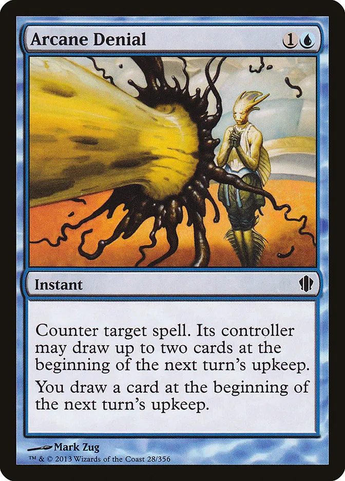 2013 Commander 2013 Arcane Denial common #28 common card image