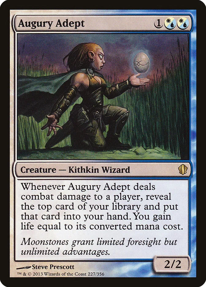 2013 Commander 2013 Augury Adept rare #227 rare card image