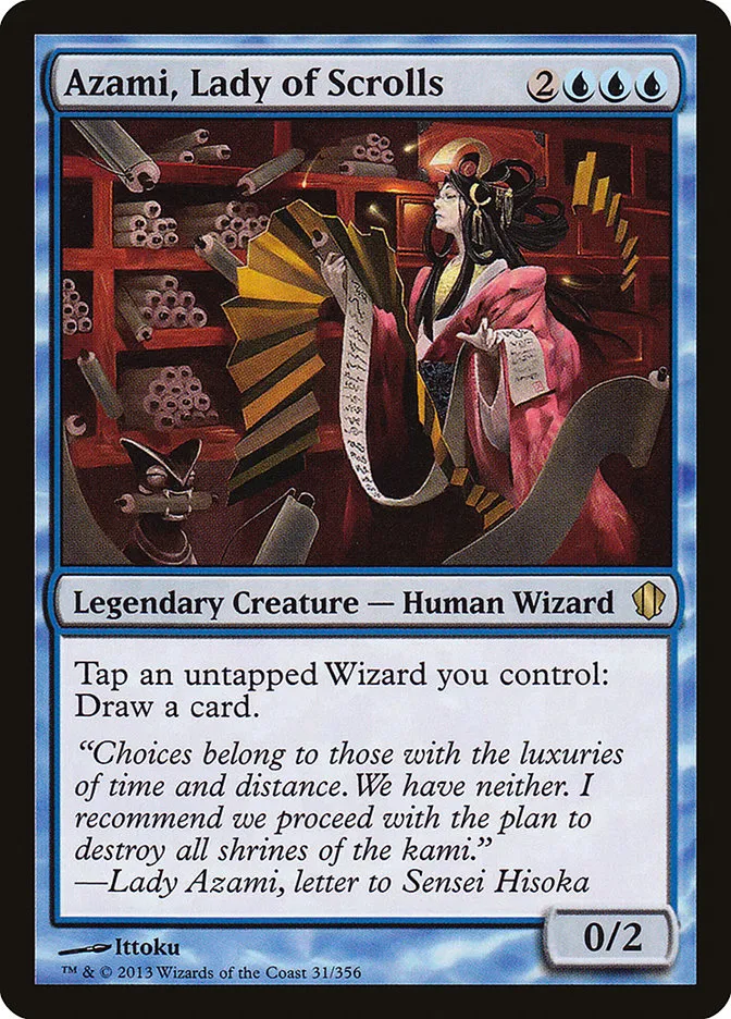 2013 Commander 2013 Azami, Lady of Scrolls #31 rare card image