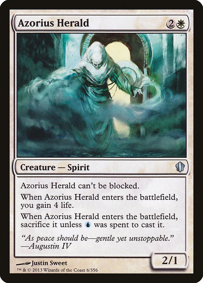 2013 Commander 2013 Azorius Herald uncommon #6 uncommon card image