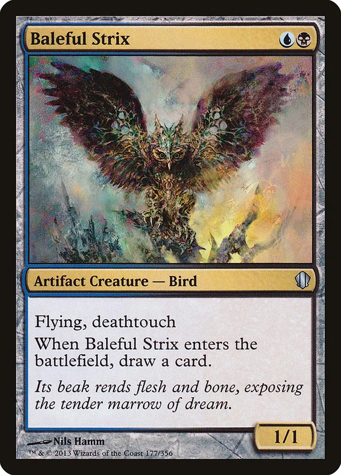 2013 Commander 2013 Baleful Strix uncommon #177 uncommon card image