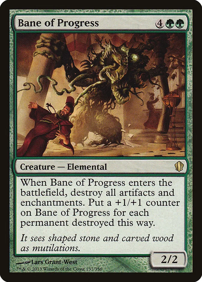 2013 Commander 2013 Bane of Progress #137 rare card image