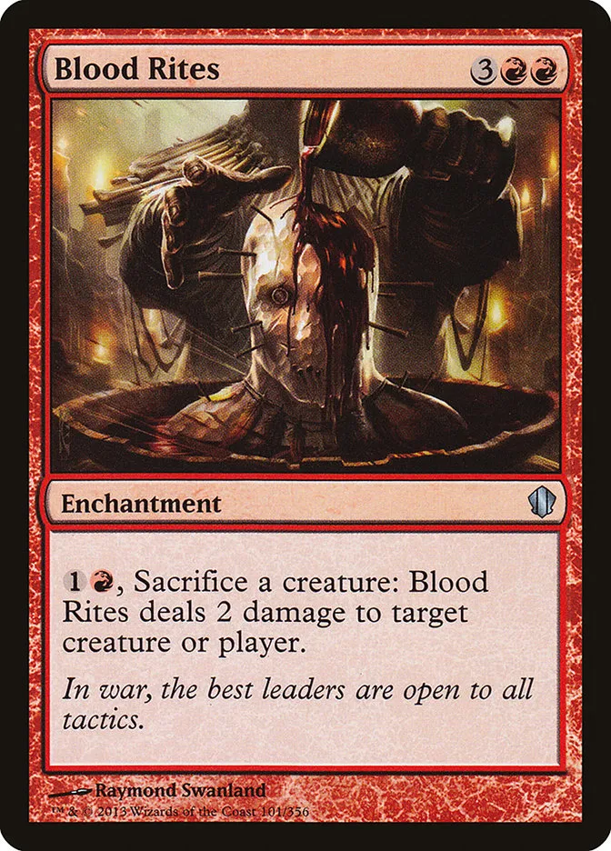 2013 Commander 2013 Blood Rites uncommon #101 uncommon card image