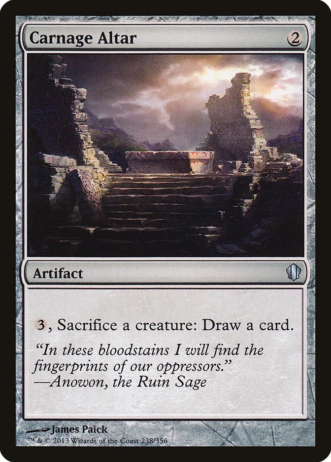 2013 Commander 2013 Carnage Altar uncommon #238 uncommon card image
